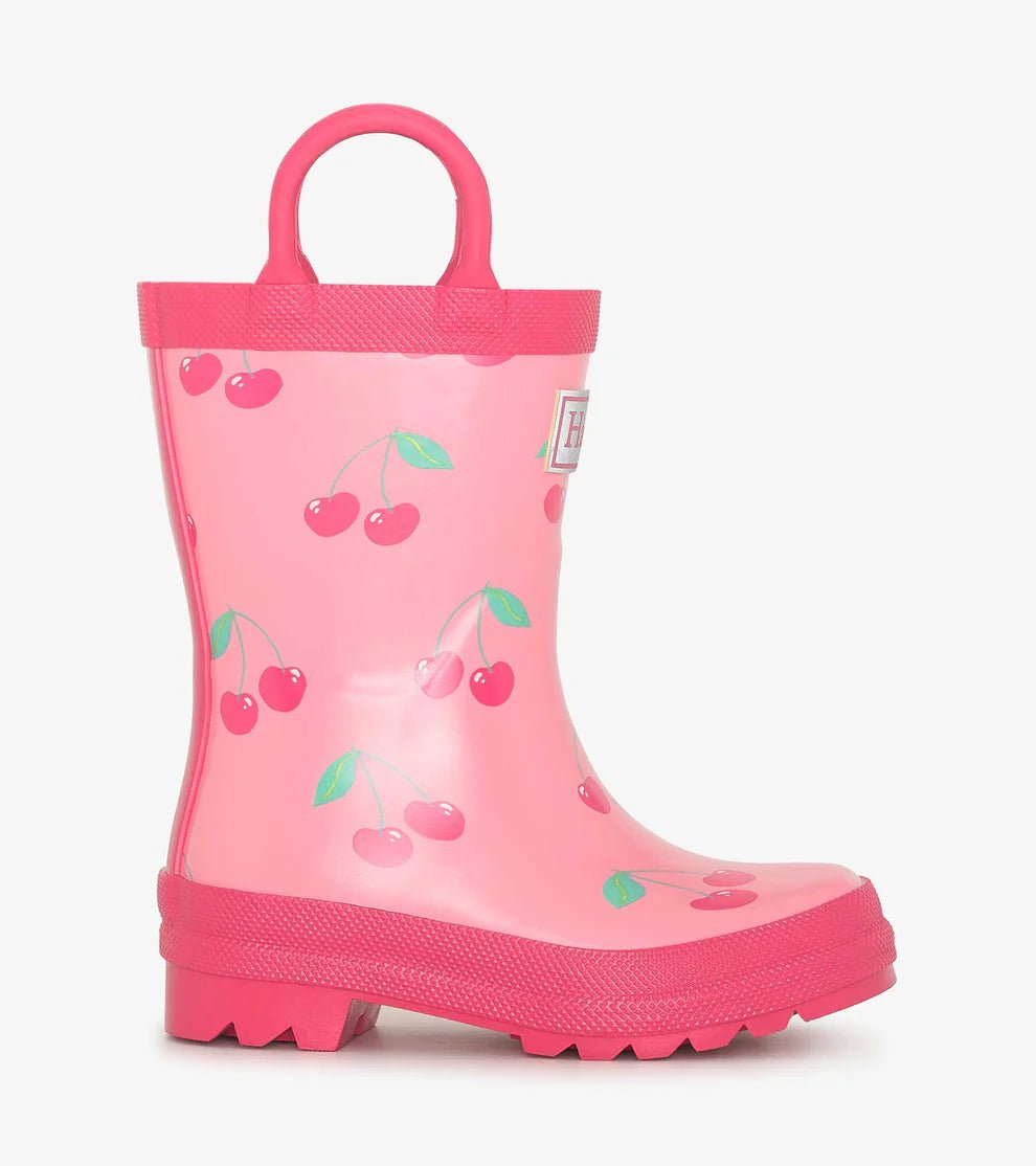 Hatley Girls Cherries Rain Boots with Handles - Princess and the Pea Boutique