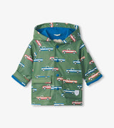 Hatley Toddler Boys Big Trucks Button - Up Rain Jacket - Princess and the Pea Boutique