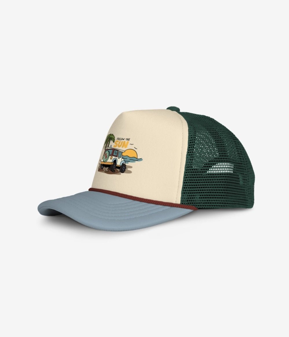 Headster Kids All Terrain Fun Trucker Hat - Oatmeal - Princess and the Pea Boutique