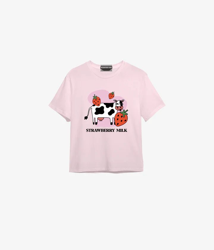 Headster Kids Strawberry Milk T-Shirt - Princess and the Pea Boutique