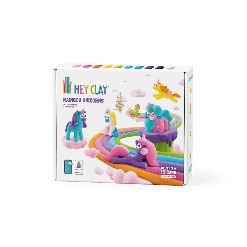 Hey Clay - Rainbow Unicorns - Princess and the Pea Boutique