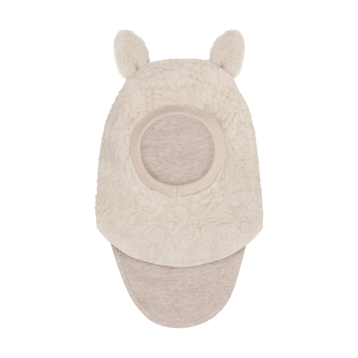 Huttelihut Balaclava Ears Wool Teddy - Cement - Princess and the Pea Boutique