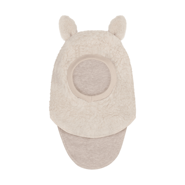 Huttelihut Balaclava Ears Wool Teddy - Cement - Princess and the Pea Boutique