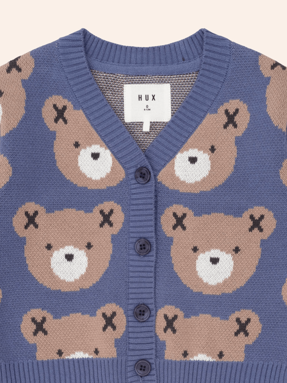 Hux Classic Cardi Blue - Princess and the Pea Boutique
