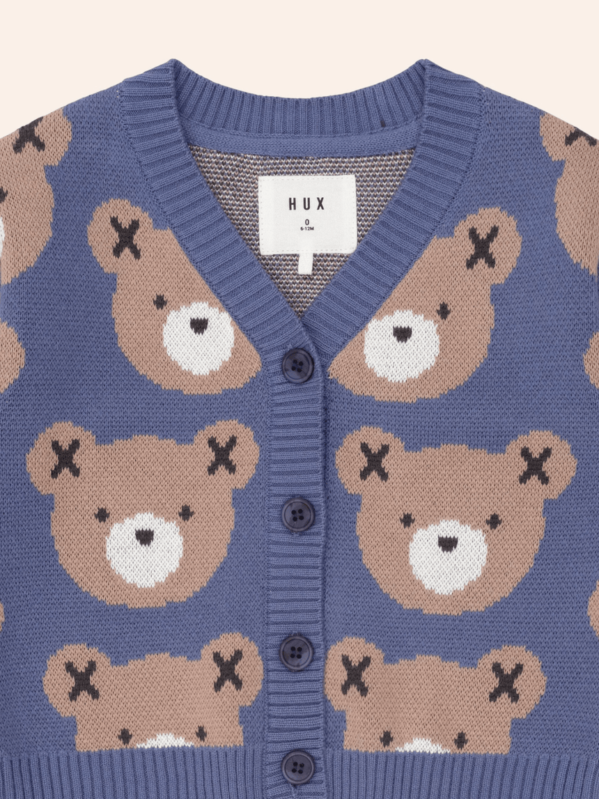 Hux Classic Cardi Blue - Princess and the Pea Boutique