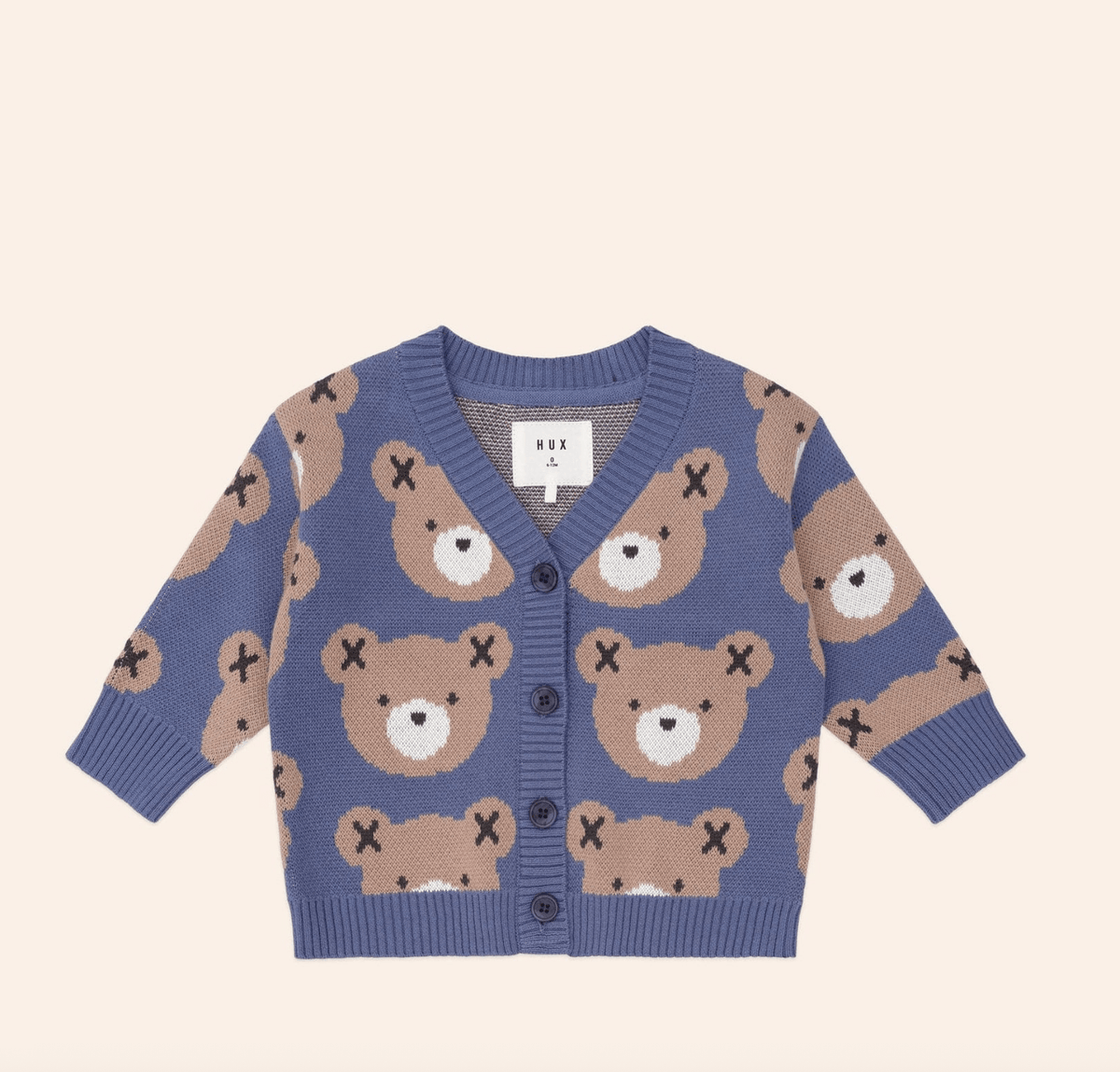 Hux Classic Cardi Blue - Princess and the Pea Boutique