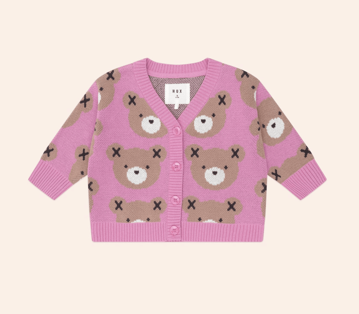 Hux Classic Cardi Pink - Princess and the Pea Boutique