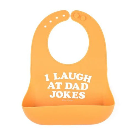 I Laugh at Dad Jokes Wonder Bib - Princess and the Pea Boutique