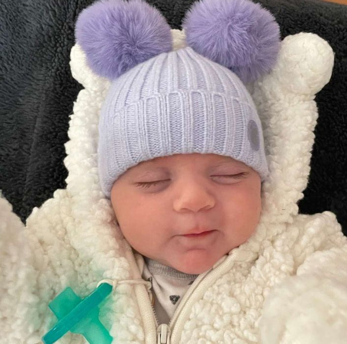 Calikids Soft Touch Knit Baby Hat - Lavender