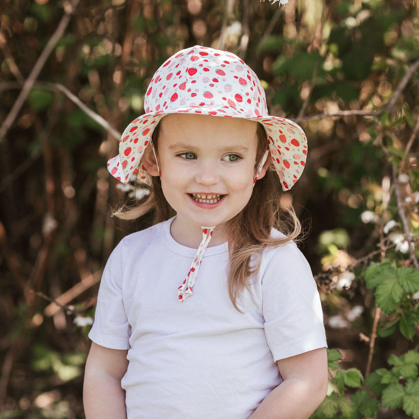 Jan N Jul Kids Cotton Floppy Hats - Strawberry - Princess and the Pea Boutique
