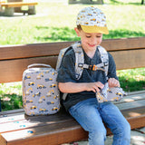 Jan N Jul Kids Lunch Bag - Grey Construction - Princess and the Pea Boutique
