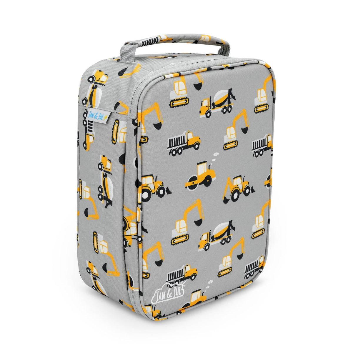 Jan N Jul Kids Lunch Bag - Grey Construction - Princess and the Pea Boutique