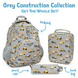 Jan N Jul Kids Lunch Bag - Grey Construction - Princess and the Pea Boutique