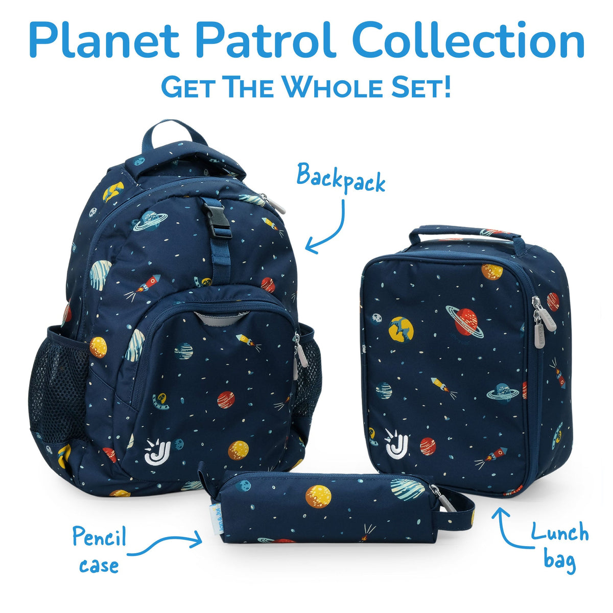 Jan N Jul Kids Lunch Bag - Planet Patrol - Princess and the Pea Boutique
