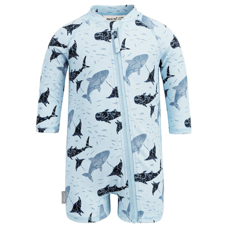 Jan N Jul Kids One Piece UV Sun Suit - Whale Play - Princess and the Pea Boutique