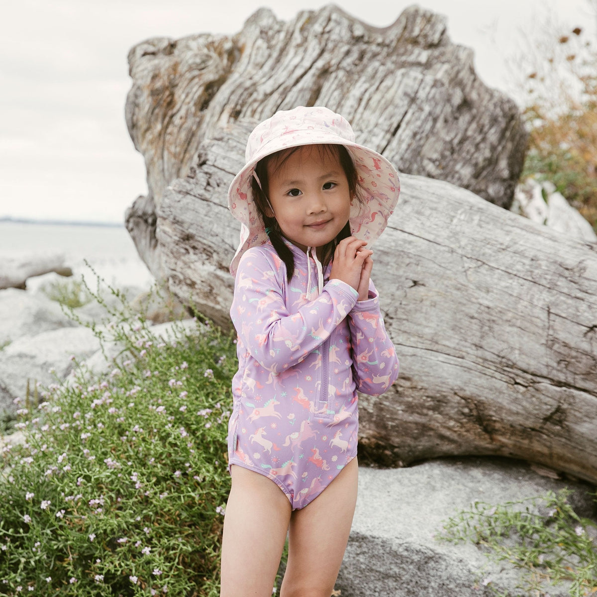 Jan N Jul Kids One Piece UV Swimsuit - Purple Unicorn - Princess and the Pea Boutique