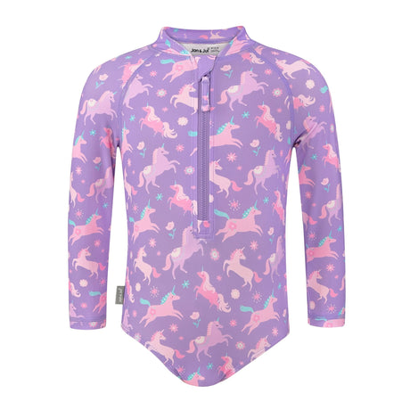 Jan N Jul Kids One Piece UV Swimsuit - Purple Unicorn - Princess and the Pea Boutique