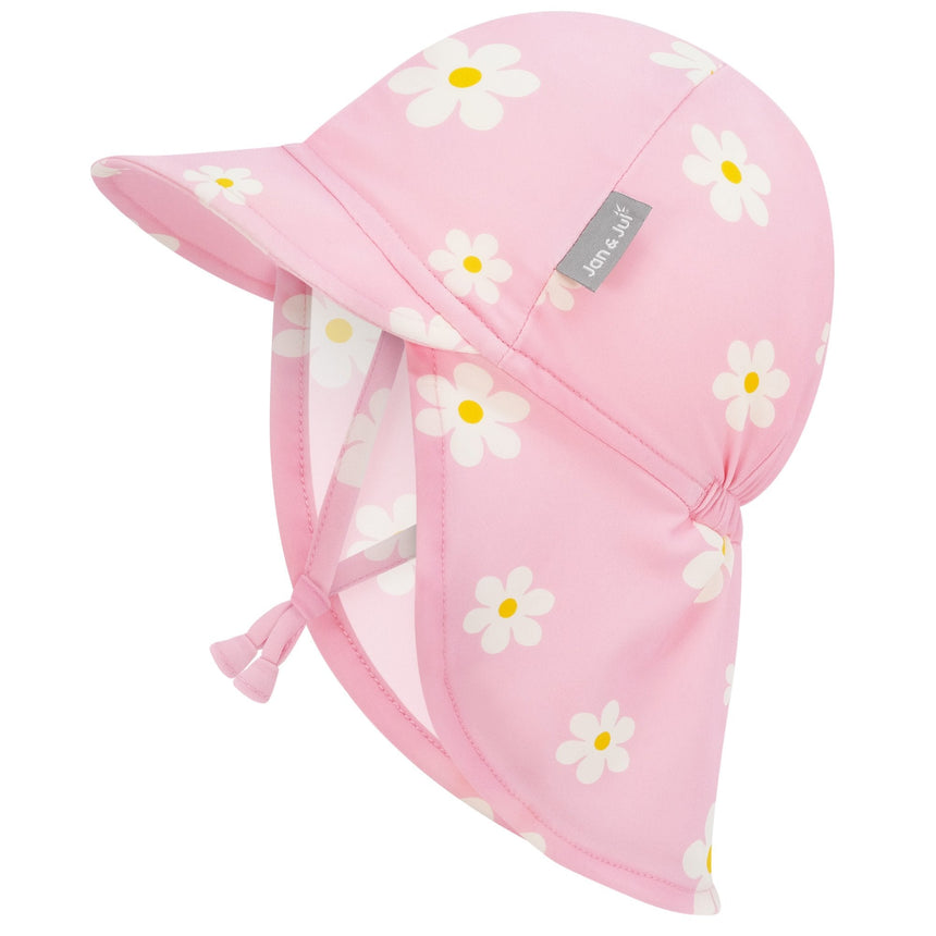 Jan N Jul Sun Soft UV Baby Caps - Pink Daisy - Princess and the Pea Boutique