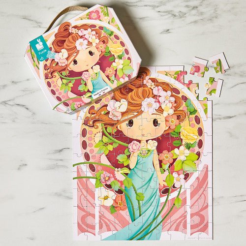 Janod 100 Piece Children’s Jigsaw Puzzle Inspired by Mucha - Princess and the Pea Boutique