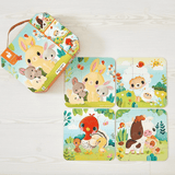 Janod 4 in 1 Progressive Puzzles - Farm Animals - Princess and the Pea Boutique