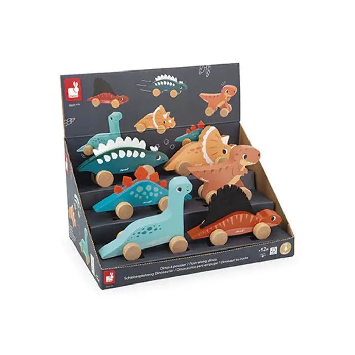 Janod Push - Along Dinos - Princess and the Pea Boutique