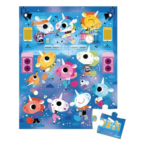 Janod Puzzle Rock Concert Unicorns 24pcs - Princess and the Pea Boutique