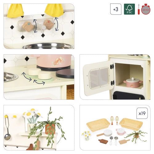 Janod Shiny Grandma large wooden kitchen - Princess and the Pea Boutique