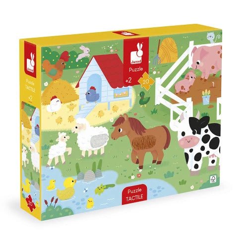 Janod The Farm Tactile Puzzle - 20pc - Princess and the Pea Boutique