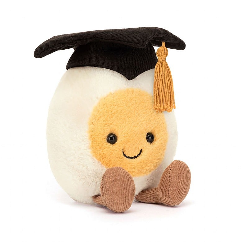 Jellycat Amuseables Boiled Egg Graduation - Princess and the Pea Boutique