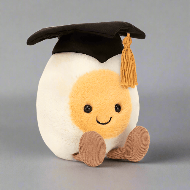 Jellycat Amuseables Boiled Egg Graduation - Princess and the Pea Boutique