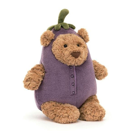 Jellycat Bartholomew Bear Eggplant - Princess and the Pea Boutique