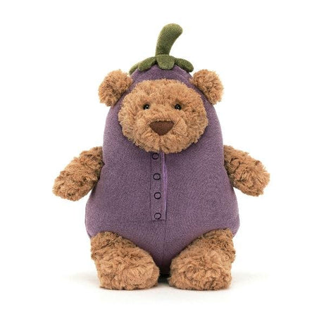 Jellycat Bartholomew Bear Eggplant - Princess and the Pea Boutique