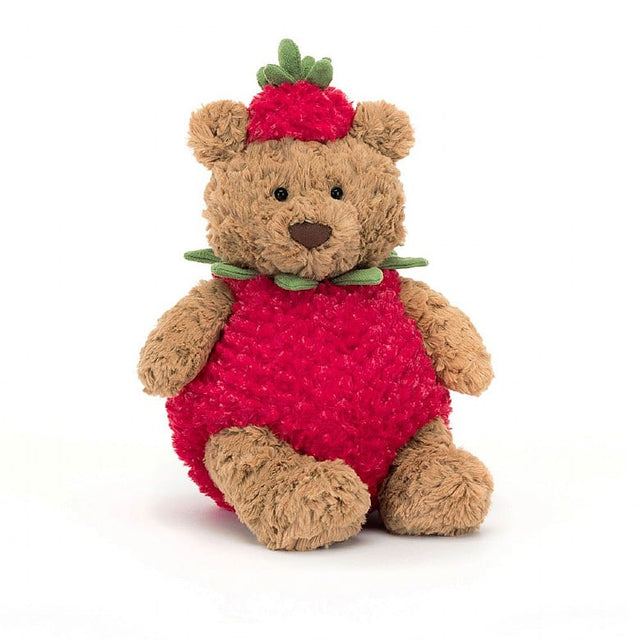 Jellycat Bartholomew Bear Strawberry - Princess and the Pea Boutique