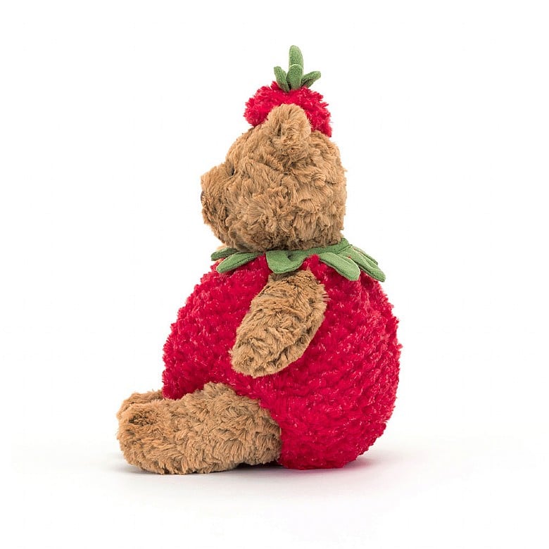 Jellycat Bartholomew Bear Strawberry - Princess and the Pea Boutique
