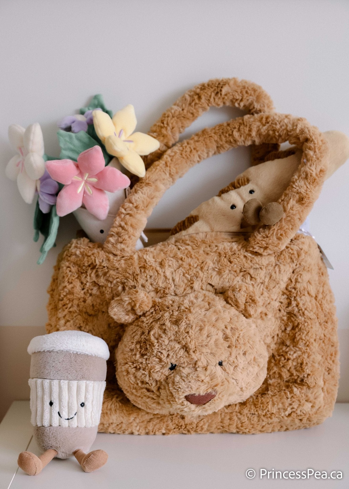 送料関税込み【】Bartholomew Bear トートバッグ Jellycat Bartholomew Bear Tote Bag – Princess and the Pea