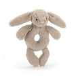 Jellycat Bashful Beige Bunny Ring Rattle - Princess and the Pea