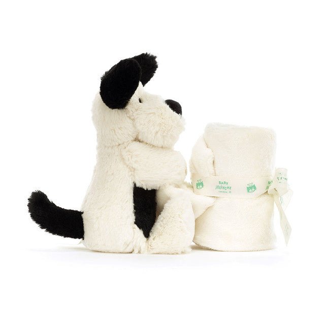 Jellycat Bashful Black and Cream Puppy Soother - Princess and the Pea Boutique