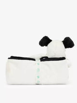 Jellycat Bashful Black & Cream Puppy Blankie - Princess and the Pea