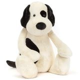 Jellycat Bashful Black & Cream Puppy Gigantic - Princess and the Pea Boutique