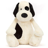 Jellycat Bashful Black & Cream Puppy Gigantic - Princess and the Pea Boutique