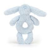 Jellycat Bashful Blue Bunny Ring Rattle - Princess and the Pea