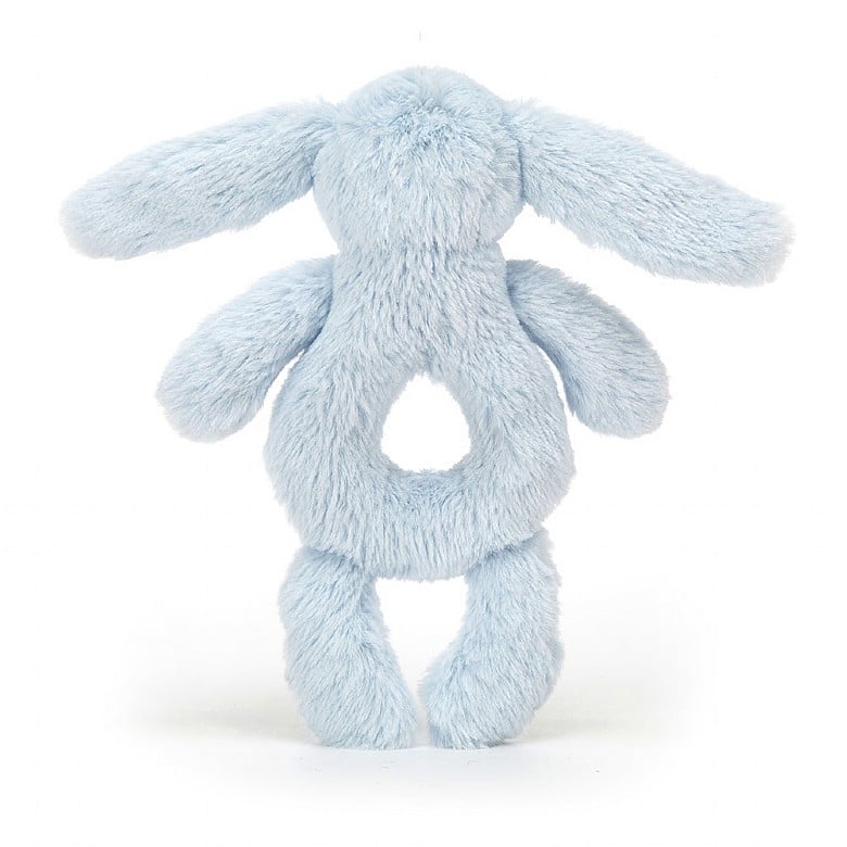 Jellycat Bashful Blue Bunny Ring Rattle - Princess and the Pea