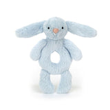 Jellycat Bashful Blue Bunny Ring Rattle - Princess and the Pea