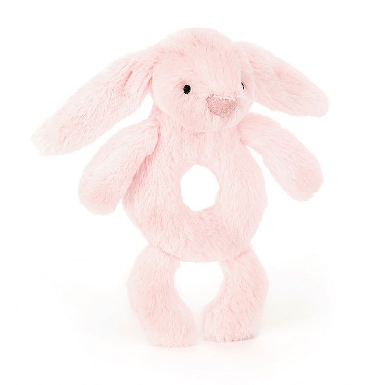 Jellycat Bashful Pink Bunny Ring Rattle - Princess and the Pea