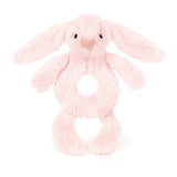 Jellycat Bashful Pink Bunny Ring Rattle - Princess and the Pea