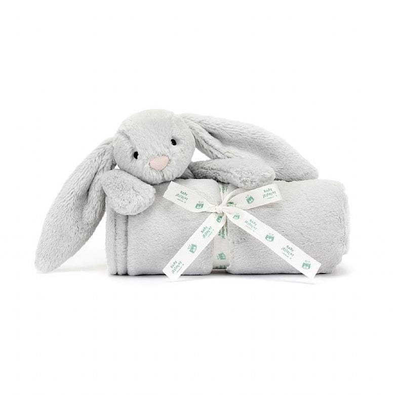 Jellycat Bashful Silver Bunny Blankie - Princess and the Pea