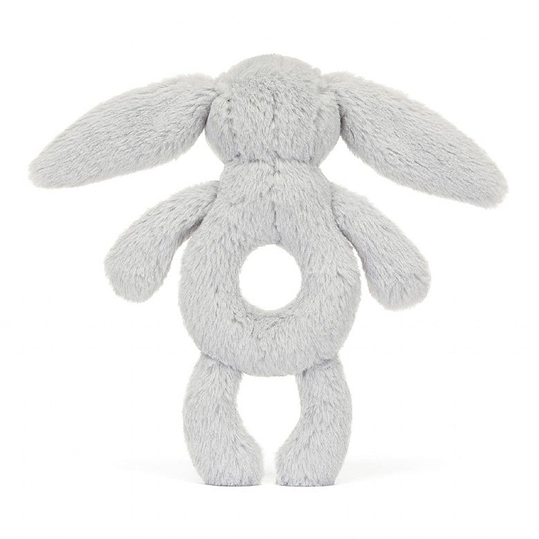 Jellycat Bashful Silver Bunny Ring Rattle - Princess and the Pea