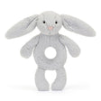 Jellycat Bashful Silver Bunny Ring Rattle - Princess and the Pea