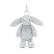 Jellycat Bashful Silver (Grey) Bunny Bag Charm - Princess and the Pea Boutique