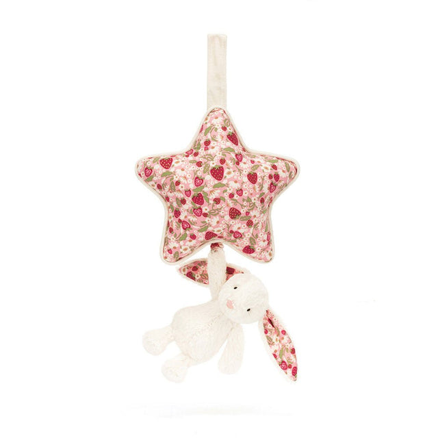 Jellycat Blossom Cream Bunny 'Berry' Musical Pull - Princess and the Pea Boutique